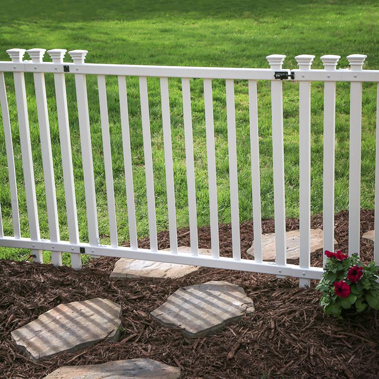 Baskenridge Vinyl Gate Kit with Fence Wings (30in H x 62in W)